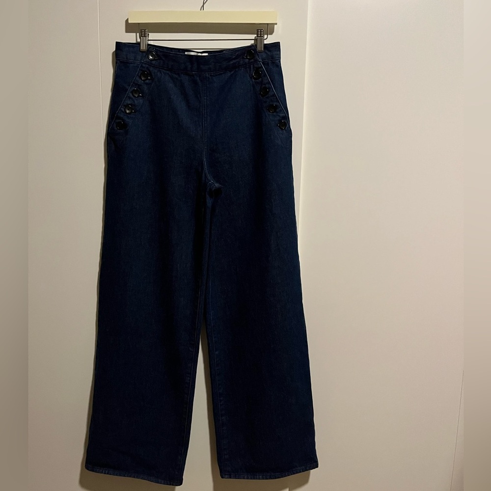 La Ligne Dark Blue Flare & Wide Leg Jeans